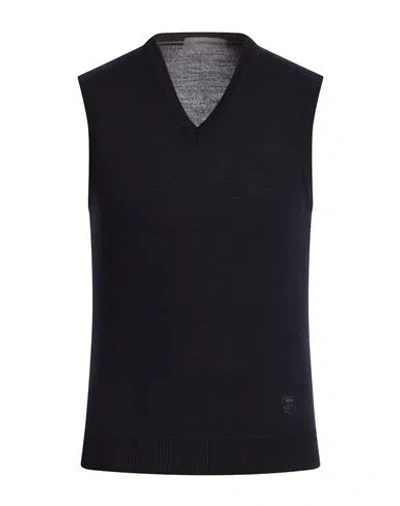 Corneliani Man Sweater Midnight Blue Size 36 Virgin Wool