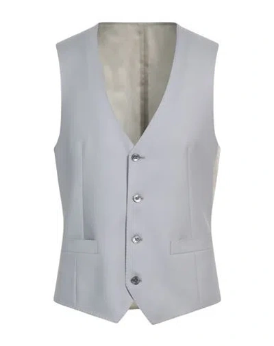 Corneliani Man Tailored Vest Light Grey Size 38 Virgin Wool In Gray