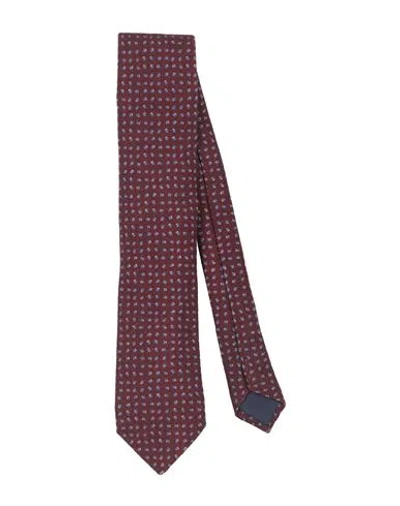 Corneliani Man Ties & Bow Ties Burgundy Size - Wool In Red