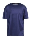 Corneliani Man T-shirt Blue Size 48 Cotton