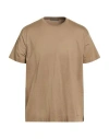 Corneliani Man T-shirt Khaki Size 40 Cotton In Brown