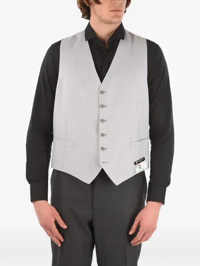 Corneliani Mantua Single-breasted Waistcoat In Gray