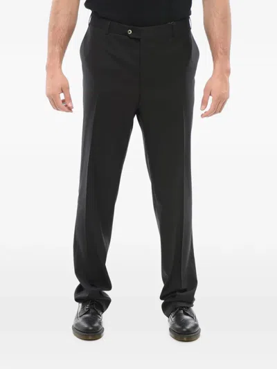 Corneliani Mantua Virgin Wool Trousers In Black