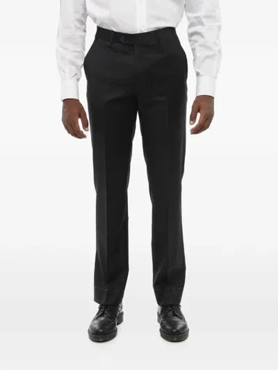 Corneliani Mantua Virgin Wool Trousers In Black