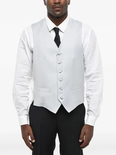 Corneliani Mantua Virgin-wool Waistcoat In Blue