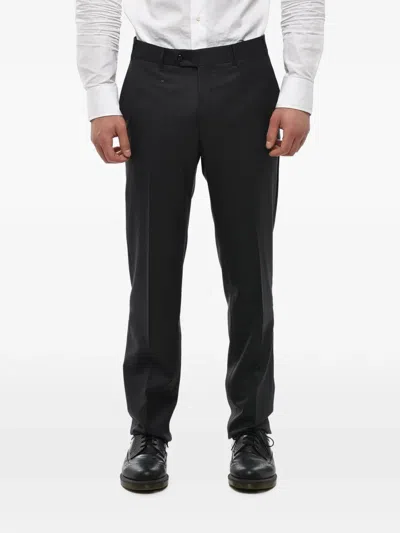 Corneliani Mantua Wool Trousers In Black