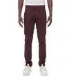 Corneliani Maroon Flat Front Pants In Multi