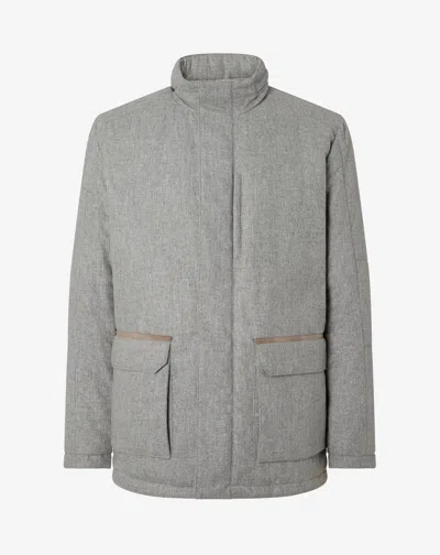 Corneliani Medium Melange Grey Technical Cashmere Field Jacket In Gray