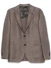 Corneliani Tailored Brown Jacket With Notch Lapels In Brown