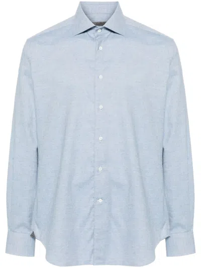 Corneliani Mélange Shirt In Blue