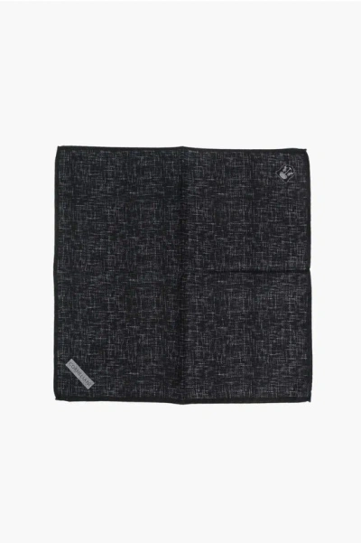 Corneliani Melange Silk Pocket Square