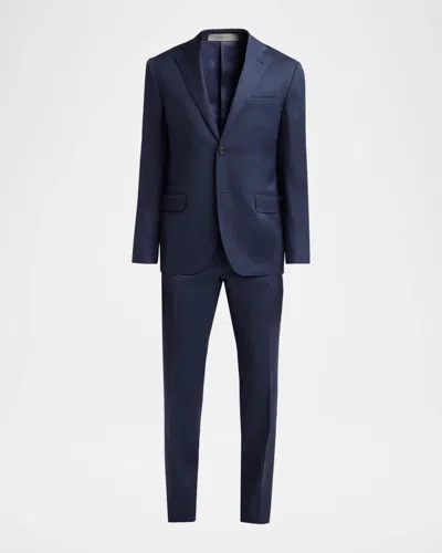 Corneliani Men & Apos;s Wool Single-breasted Suit In Blue
