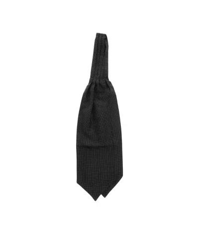 Corneliani Men Black Polka Dot Ascot Tie