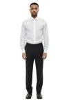 Corneliani Men Black Regular Flat Front Pants In Black