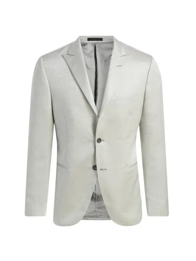 Corneliani Men's Floral Jacquard Evening Jacket In Gray