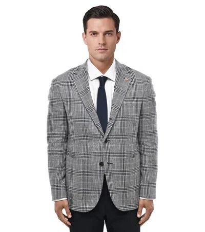 Corneliani Men Grey Notched Lapel Blazer In Gray