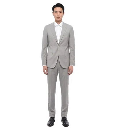 Corneliani Men Grey Notched Lapel Suit In Gray