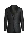 Corneliani Men's Jacquard Silk Blazer In Black