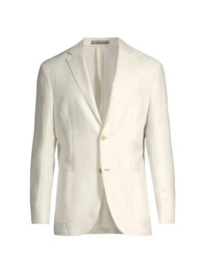 Corneliani Men's Linen & Wool-blend Two-button Sport Coat In White