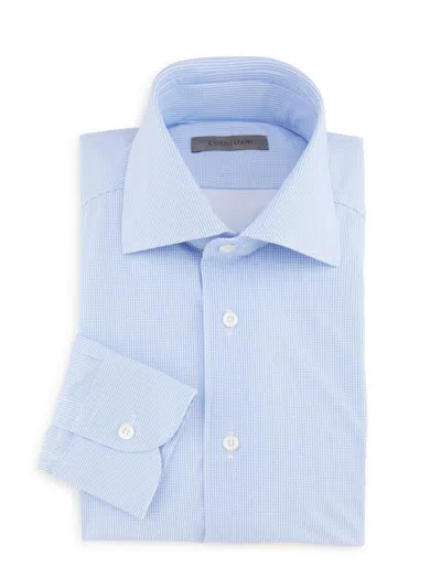 Corneliani Men's P178 Diamond Tech Shirt In Blue
