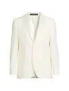 Corneliani Men's Virgin Wool Jacquard Dinner Jacket In White