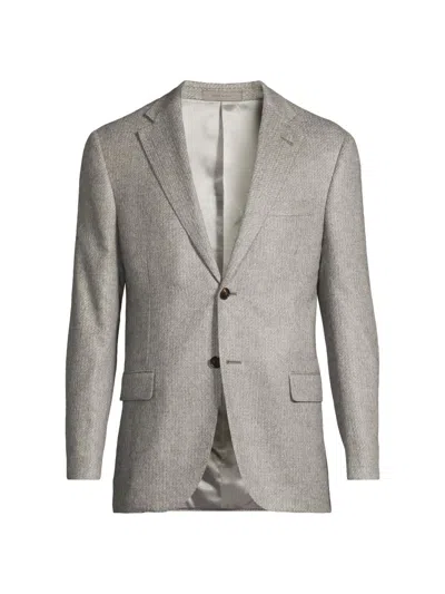 Corneliani Men's Silk-cashmere Sport Coat In Gray