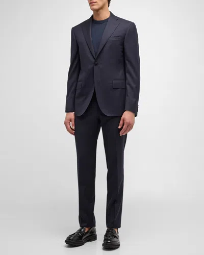 Corneliani Men's Solid Wool Leader Suit In Dk Blu Sld
