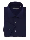 Corneliani Men's Stretch Performance Shirt In Blue