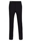 Corneliani Men's Stretch-wool Straight-leg Pants In Blue