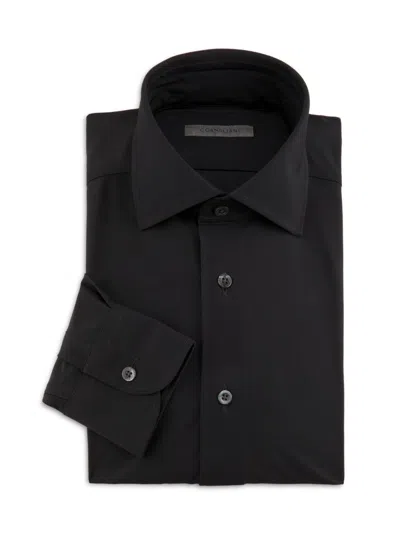 Corneliani Men's Tech Dress Shirt In Black