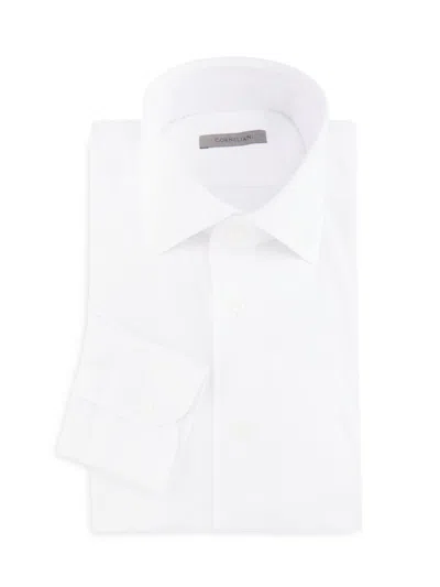 Corneliani Men's Tech Dress Shirt In White