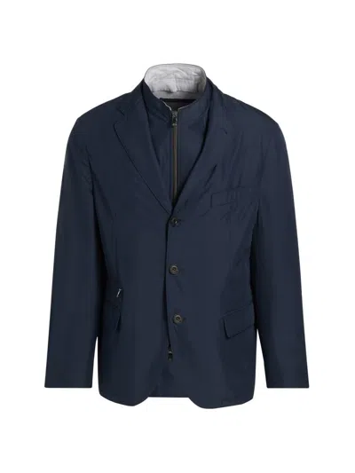 Corneliani Men's Technical Id Sport Jacket In Blue
