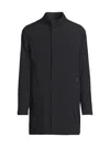 Corneliani Men's Techno Stretch Long Jacket In Blue