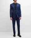 Corneliani Men's Academy Solid Suit In Nvy Fan