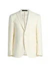Corneliani Men's Virgin Wool Jacquard Dinner Jacket In White