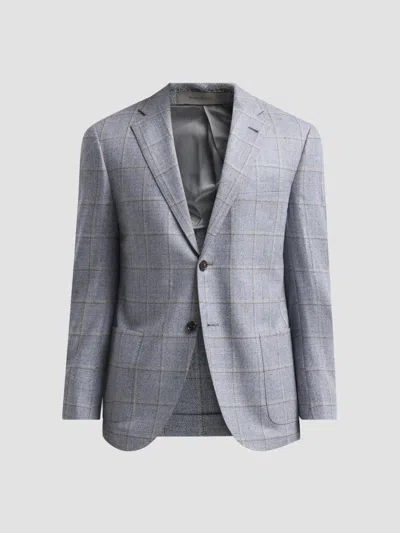 Corneliani Men's Wool Tweed Sport Jacket In Blue
