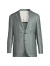 Corneliani Men's Wool-blend Single-breasted Blazer In Green