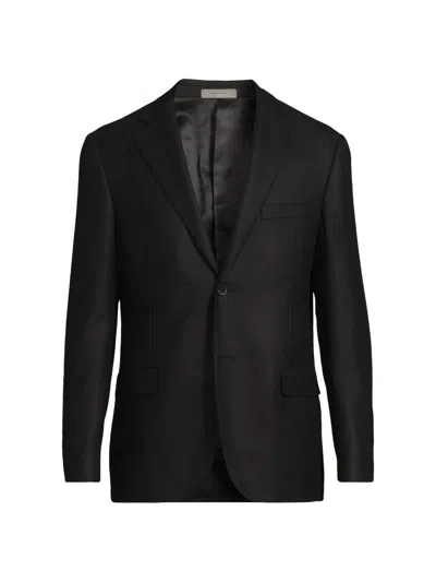 Corneliani Men's Wool-silk Sport Coat In Black