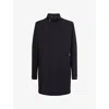 Corneliani Mens Black Concealed-hood Detachable-lining Waterproof Jacket In Black