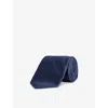 Corneliani Mens Geometric-weave Silk Tie China Blue