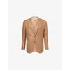 Corneliani Mens Natural / Beige 033 Leader Single-breasted Wool And Cashmere-blend Jacket In Brown