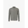 Corneliani Mens Green Coloured 059 Long-sleeve Regular-fit Linen Shirt