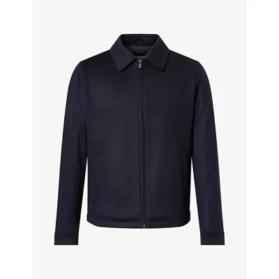 Corneliani Zip-up Collared Shirt Jacket In Animal Print