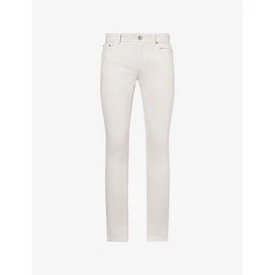 Corneliani Mens Cream Regular-fit Tapered-leg Cotton Chino Trousers In White