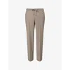 Corneliani Mens  Slim-leg Drawstring Cotton-blend Trousers In Green
