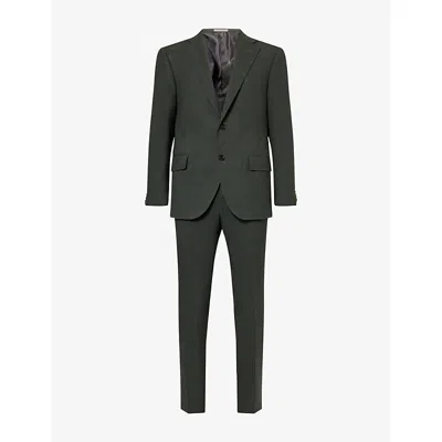 Corneliani Mens  Leader Single-breasted Wool-blend Suit In Green