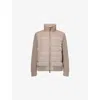 Corneliani Shearling-trim Padded Jacket In Brown