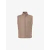 Corneliani Mens Reversible Sleeveless Wool-cashmere Blend Gilet Natural / Beige 033 In Brown