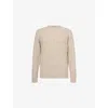 Corneliani Mens Cable-knit Crewneck Wool And Cashmere Jumper Natural / Beige 036 In Neutral