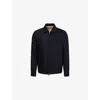 Corneliani Mens Flap-pocket Long-sleeves Wool-cashmere Blend Overshirt Navy Blue In Blue